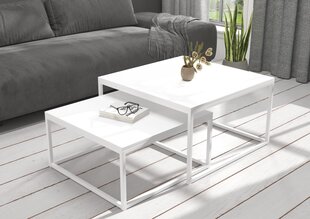 Комплект кофейных столиков ADRK Furniture Kama, белый цвет цена и информация | Журнальные столики | hansapost.ee