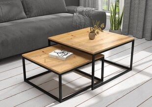 Комплект кофейных столиков ADRK Furniture Kama, коричневый/черный цвет цена и информация | Журнальные столики | hansapost.ee