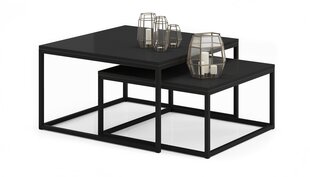 Комплект кофейных столиков ADRK Furniture Kama, черный цвет цена и информация | Журнальные столики | hansapost.ee