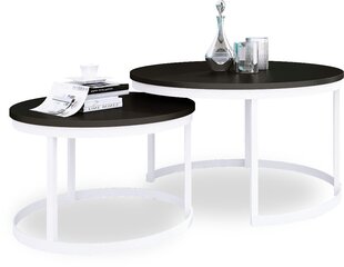 Комплект кофейных столиков ADRK Furniture Okin, черный/белый цвет цена и информация | Журнальные столики | hansapost.ee