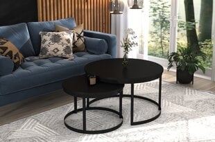 Комплект кофейных столиков ADRK Furniture Okin, черный цвет цена и информация | Журнальные столики | hansapost.ee