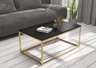 Журнальный столик ADRK Furniture Narisa 100х60 см, черный/золотой цвет цена и информация | Журнальные столики | hansapost.ee