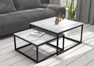 Diivanilaua komplekt Adrk Furniture Kama, hall/must цена и информация | Журнальные столики | hansapost.ee