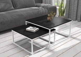 Комплект кофейных столиков ADRK Furniture Kama, черный/белый цвет цена и информация | Журнальные столики | hansapost.ee
