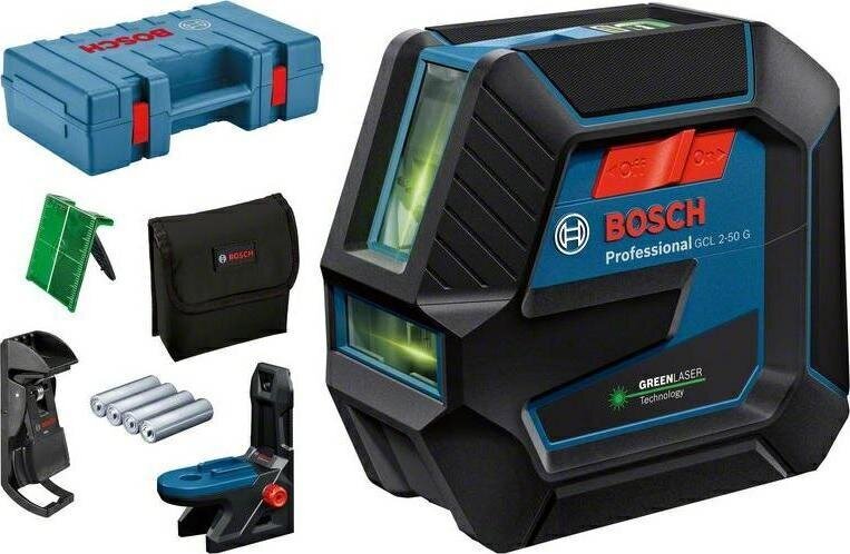 Ristjoone lasernivoo Bosch GCL 2-50 G, RM10 0601066M02 hind ja info | Käsitööriistad | hansapost.ee