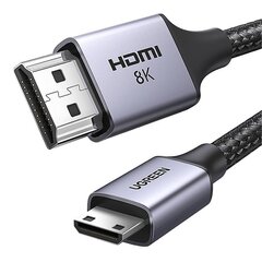Кабель Mini HDMI — HDMI 8K UGREEN HD163, 2 м цена и информация | Кабели и провода | hansapost.ee