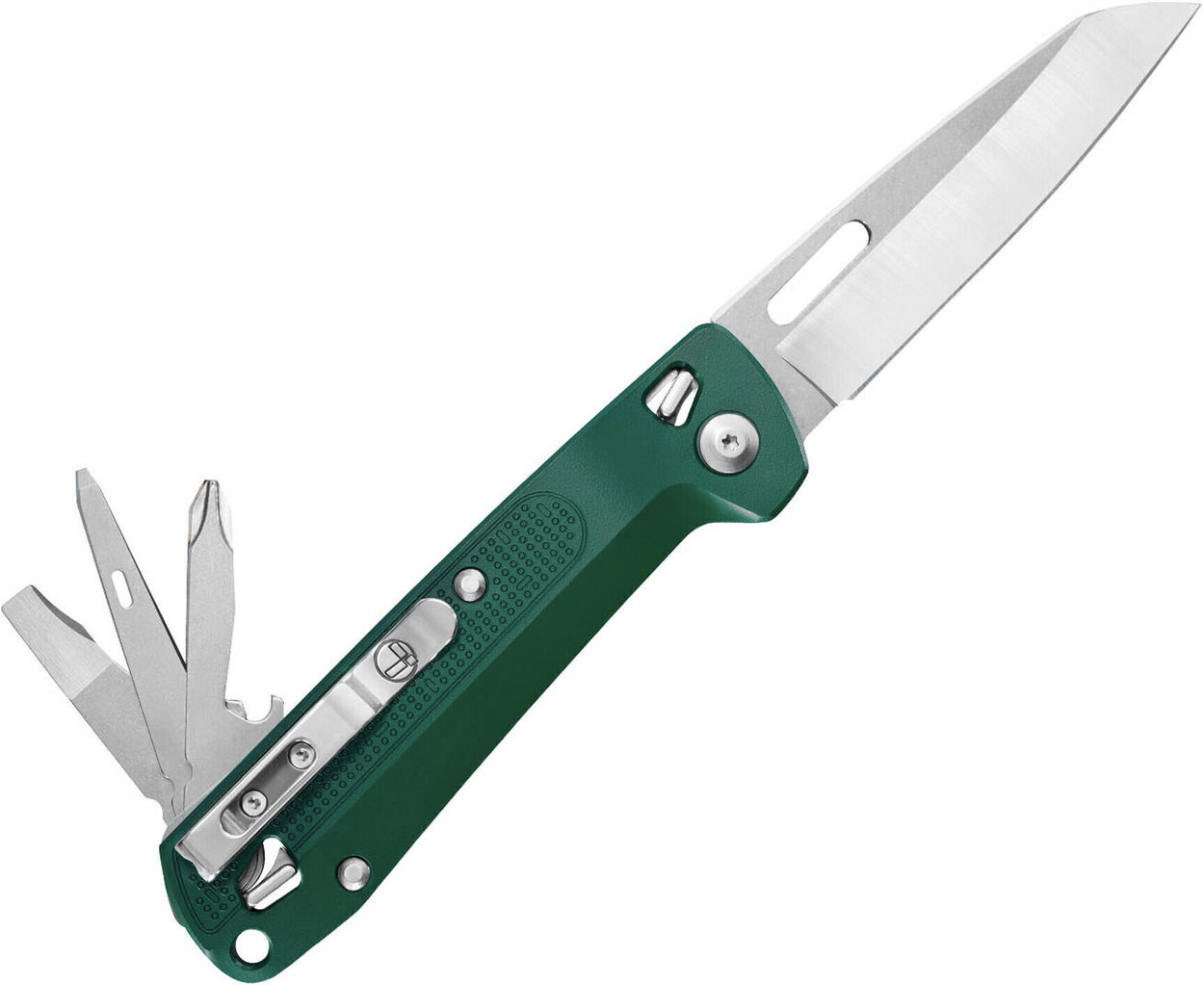 Multifunktsionaalne tööriist Leatherman Free K2, roheline цена и информация | Taskunoad, multifunktsionaalsed tööriistad | hansapost.ee
