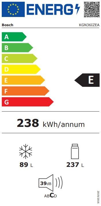 Bosch KGN36IZEA hind ja info | Külmkapid-külmikud | hansapost.ee