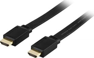 DELTACO Deltaco HDMI-1005F - 50cm HDMI Sort hind ja info | Juhtmed ja kaablid | hansapost.ee