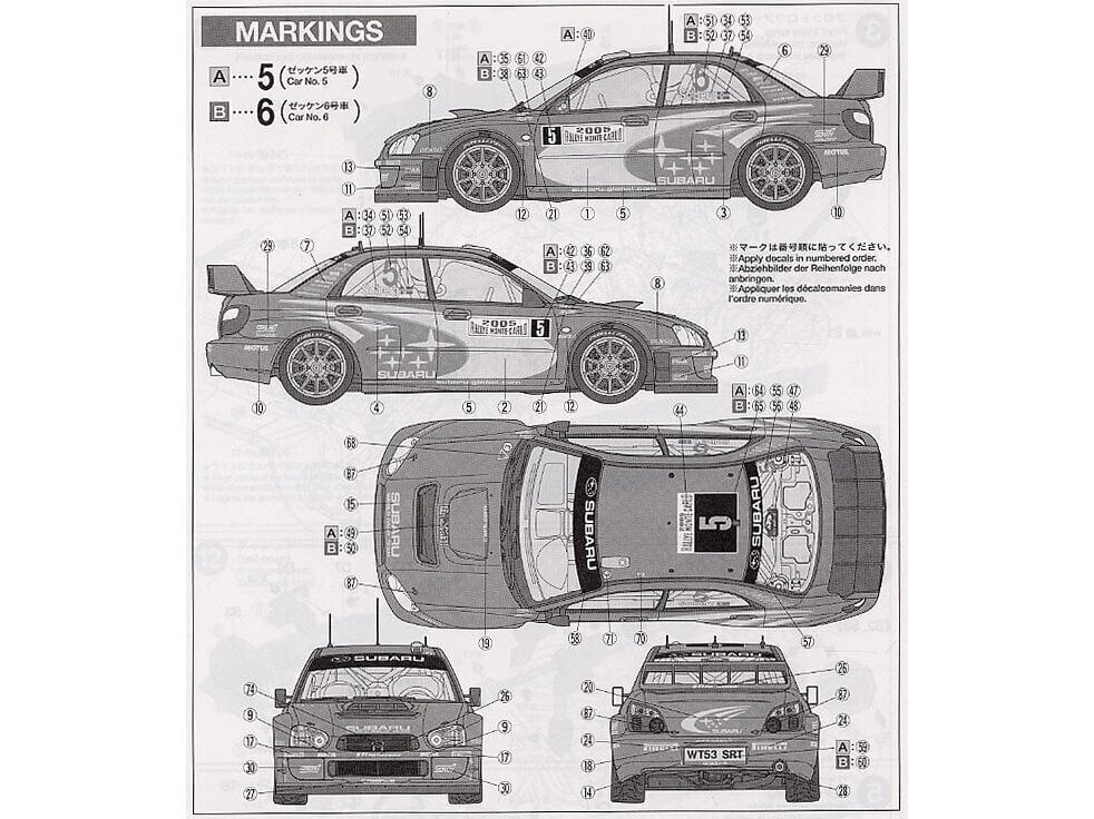 Tamiya - Subaru Impreza WRC Monte Carlo 05, 1/24, 24281 hind ja info | Klotsid ja konstruktorid | hansapost.ee