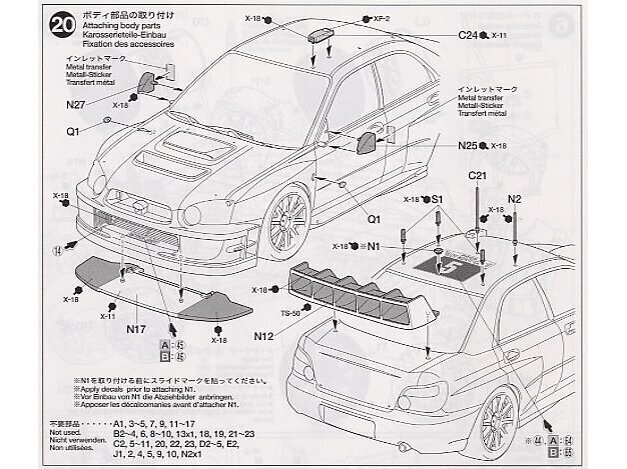 Tamiya - Subaru Impreza WRC Monte Carlo 05, 1/24, 24281 hind ja info | Klotsid ja konstruktorid | hansapost.ee