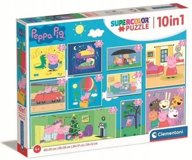 Puzzle 10 in 1 super värvi peppa siga цена и информация | Pusled lastele ja täiskasvanutele | hansapost.ee