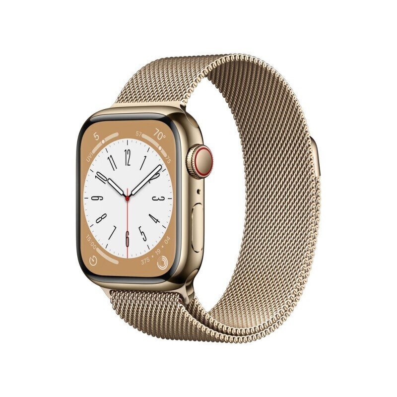 Defektiga toode. Apple Watch Series 8 GPS + Cellular 41mm Gold Stainless Steel Case ,Gold Milanese Loop MNJF3EL/A LV-EE цена и информация | Defektiga tooted | hansapost.ee