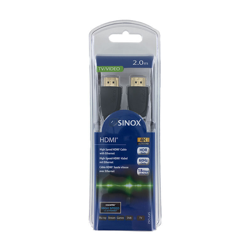 HDMI kaabel SINOX SXV1261, 2.0m hind ja info | Juhtmed ja kaablid | hansapost.ee
