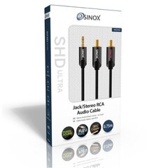 Jack - Stereo RCA audio kaabel SINOX SHD3462, 1.5m hind ja info | Juhtmed ja kaablid | hansapost.ee