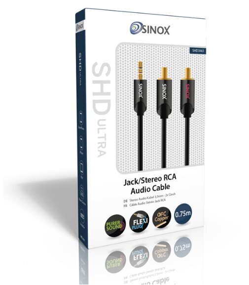Jack - Stereo RCA audio kaabel SINOX SHD3462, 1.5m цена и информация | Juhtmed ja kaablid | hansapost.ee