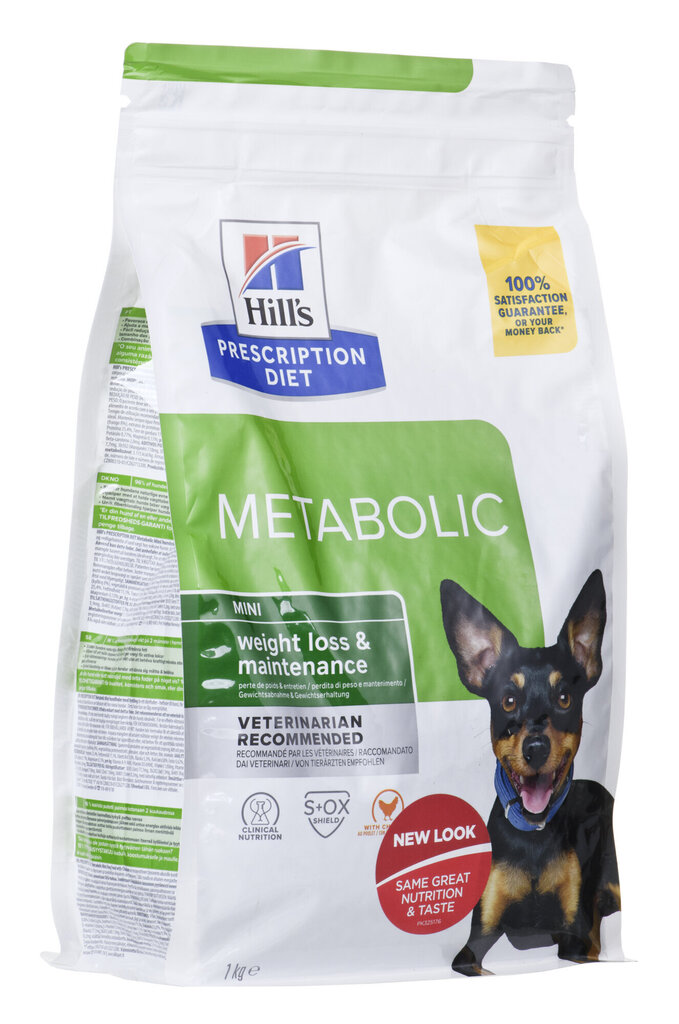 Hill"S PD Canine Metabolic Mini täiskasvanud väikest tõugu koertele, 1 kg цена и информация | Koerte kuivtoit ja krõbinad | hansapost.ee
