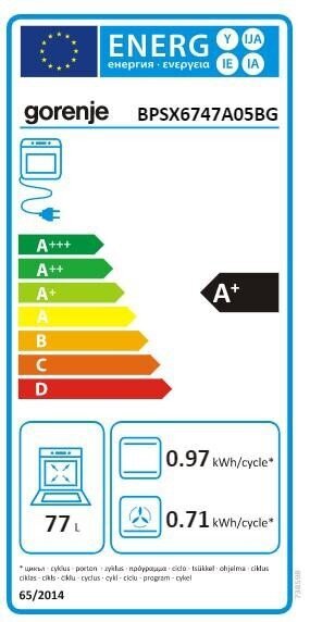 Gorenje Bpsx6747A05Bg цена и информация | Ahjud | hansapost.ee