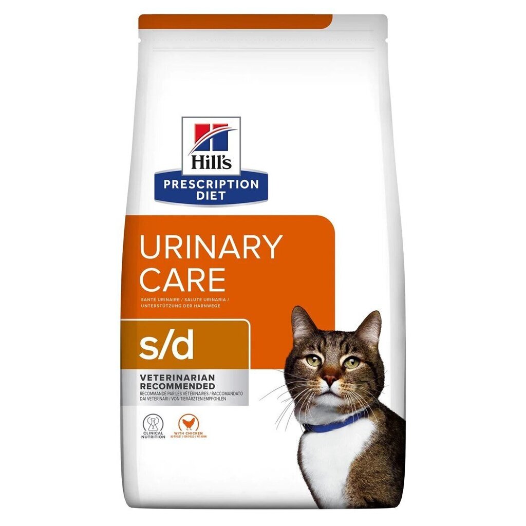 Hill's Feline s/d Urinary Care täiskasvanud kassidele kanaga, 1,5 kg цена и информация | Kassi kuivtoit ja kassikrõbinad | hansapost.ee