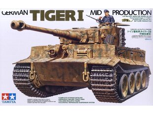 Tamiya - German Tiger I Mid Production, 1/35, 35194 hind ja info | Klotsid ja konstruktorid | hansapost.ee