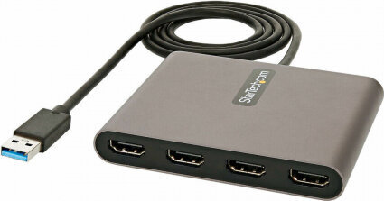 USB 3.0-HDMI Adapter Startech USB32HD4 Must цена и информация | USB adapterid ja jagajad | hansapost.ee
