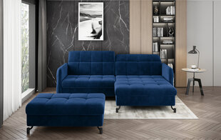 Левый угловой диван и пуфик Eltap Lorelle, темно-синий цвет цена и информация | Угловые диваны | hansapost.ee