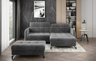 Левый угловой диван и пуфик Eltap Lorelle, темно-серый цвет цена и информация | Угловые диваны | hansapost.ee