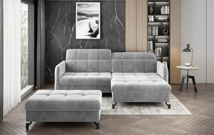 Левый угловой диван и пуфик Eltap Lorelle, светло-серый матовый цвет цена и информация | Угловые диваны | hansapost.ee