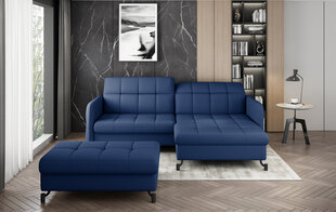 Левый угловой диван и пуфик Eltap Lorelle, синий цвет цена и информация | Угловые диваны | hansapost.ee