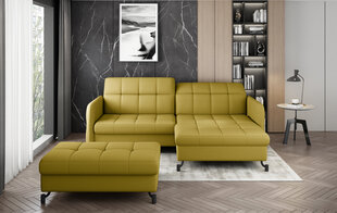 Левый угловой диван и пуфик Eltap Lorelle, желтый матовый цвет цена и информация | Угловые диваны | hansapost.ee