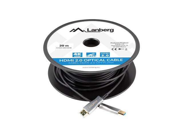 Kaabel Lanberg CA-HDMI-20FB-0200-BK цена и информация | Juhtmed ja kaablid | hansapost.ee