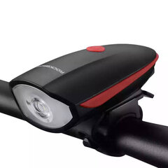 Jalgratta taskulamp elektroonilise kellaga Rockbros 7588, must, punane hind ja info | Rattakellad | hansapost.ee