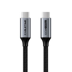 Kaabel USB3.1, USB-C - USB-C, 10Gbps, 100W, 20V/ 5A, 4K/ 60HZ, 1m hind ja info | Extra Digital Kodumasinad | hansapost.ee