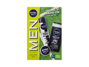 Набор косметики Nivea для мужчин: крем, 30 мл + гель для душа, 250 мл + антиперспирант, 150 мл. цена и информация | Масла, гели для душа | hansapost.ee