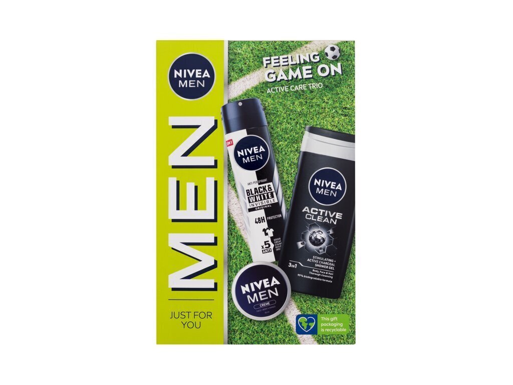 Kosmeetikakomplekt Nivea meestele: kreem, 30 ml + dušigeel, 250 ml + antiperspirant, 150 ml цена и информация | Dušigeelid, õlid | hansapost.ee