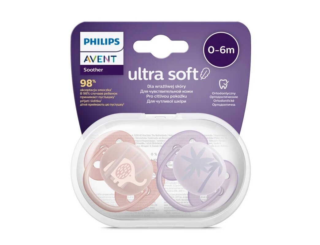 Lutt Philips Avent Ultra soft, 0-6 kuud, 2 tk. hind ja info |  Lutid | hansapost.ee