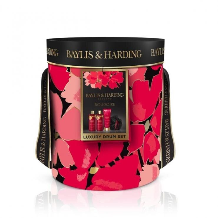 Kinkekomplekt naistele Baylis & Harding Boudiore Cherry Blossom Luxury Pamper Drum, 4-osaline цена и информация | Dušigeelid, õlid | hansapost.ee