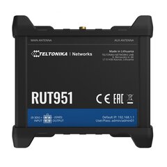 Телтоника RUT951 | Промышленный маршрутизатор 4G LTE | Cat.4, Wi-Fi, Dual Sim, 1x WAN, 3x LAN, RUT951 000000 цена и информация | Маршрутизаторы (роутеры) | hansapost.ee