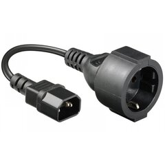 Manhattan IEC320 C14 kuni Schuko F pistikupesa, 23cm hind ja info | USB adapterid ja jagajad | hansapost.ee