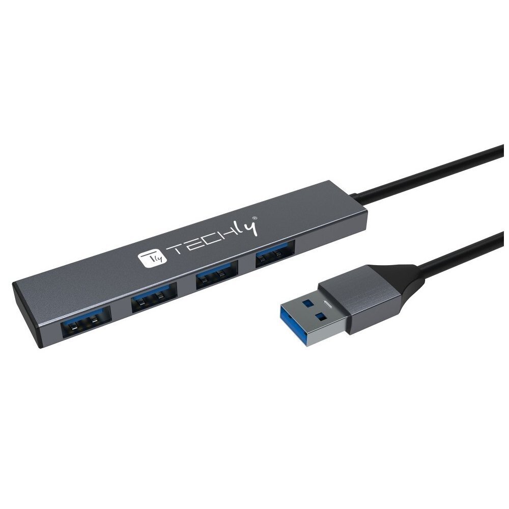 Techly 4-pordiga, jaotur 1x USB 3.2 Gen1 5Gbps 3x USB 2.0 hind ja info | USB adapterid ja jagajad | hansapost.ee