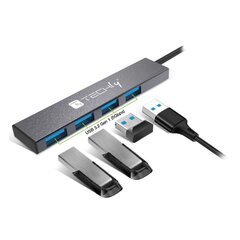 Techly 4-pordiga, jaotur 1x USB 3.2 Gen1 5Gbps 3x USB 2.0 hind ja info | Techly Arvutite lisatarvikud | hansapost.ee