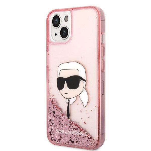 Karl Lagerfeld KLHCP14MLNKHCP iPhone 14 Plus 6,7" pink hardcase Glitter Karl Head hind ja info | Telefonide kaitsekaaned ja -ümbrised | hansapost.ee