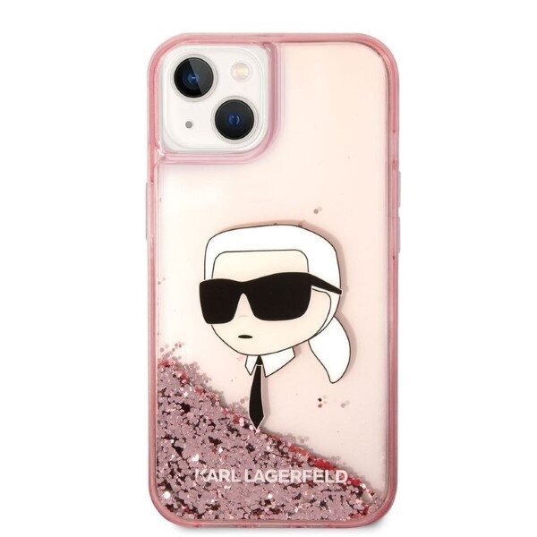 Karl Lagerfeld KLHCP14MLNKHCP iPhone 14 Plus 6,7" pink hardcase Glitter Karl Head hind ja info | Telefonide kaitsekaaned ja -ümbrised | hansapost.ee