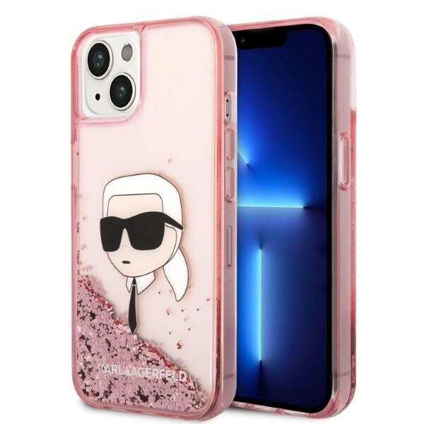 Karl Lagerfeld KLHCP14MLNKHCP iPhone 14 Plus 6,7" pink hardcase Glitter Karl Head hind ja info | Telefonide kaitsekaaned ja -ümbrised | hansapost.ee