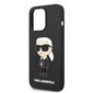 Karl Lagerfeld KLHMP14LSNIKBCK iPhone 14 Pro 6,1" hardcase black Silicone Ikonik Magsafe цена и информация | Telefonide kaitsekaaned ja -ümbrised | hansapost.ee