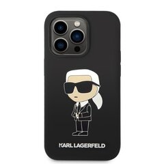 Karl Lagerfeld KLHMP14LSNIKBCK iPhone 14 Pro 6,1" hardcase czarny|black Silicone Ikonik Magsafe цена и информация | Чехлы для телефонов | hansapost.ee