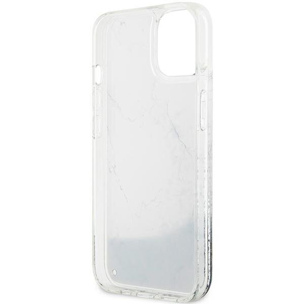 Guess GUHCP14SLCSGSGH iPhone 14 6.1" biały|white hardcase Liquid Glitter Marble hind ja info | Telefonide kaitsekaaned ja -ümbrised | hansapost.ee