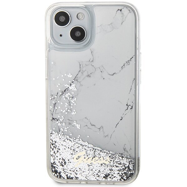 Guess GUHCP14SLCSGSGH iPhone 14 6.1" biały|white hardcase Liquid Glitter Marble цена и информация | Telefonide kaitsekaaned ja -ümbrised | hansapost.ee