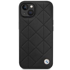 Etui BMW BMHCP14S22RQDK iPhone 14 6.1" czarny|black Leather Quilted цена и информация | Чехлы для телефонов | hansapost.ee