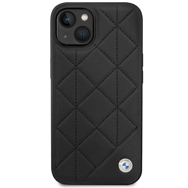 Etui BMW BMHCP14S22RQDK iPhone 14 6.1" black Leather Quilted цена и информация | Telefonide kaitsekaaned ja -ümbrised | hansapost.ee